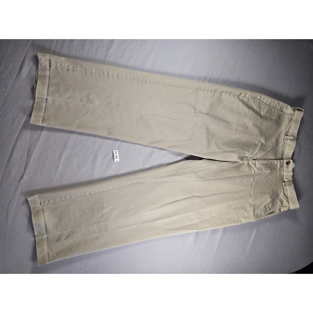 Haggar Iron Free Premium Classic Fit Khaki Pants Men's 34x30 Slacks Stretch